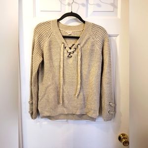 Beige knit sweater